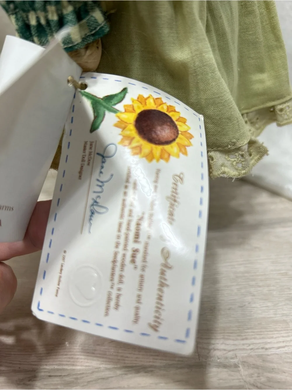 Vintage 1997 Seedplanters Lindsey Hollow Naomi Sue Doll Box Tags